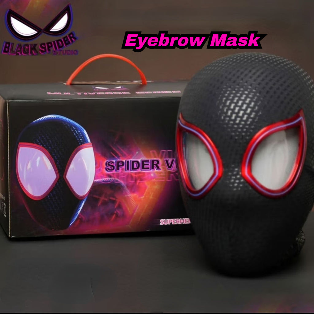 Sci-Fi Electric Blink Head Mask with Movable Light-Up Eyes | Remote Control Cosplay Full Head Helmet for Halloween Party