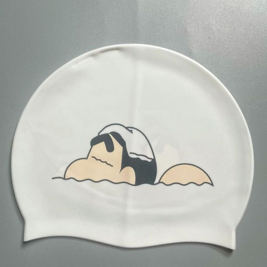 Creative Silicone Swim Cap, Funny Cartoon Silicone Swim Cap, Cute Animal Printed Waterproof Swimming Hat