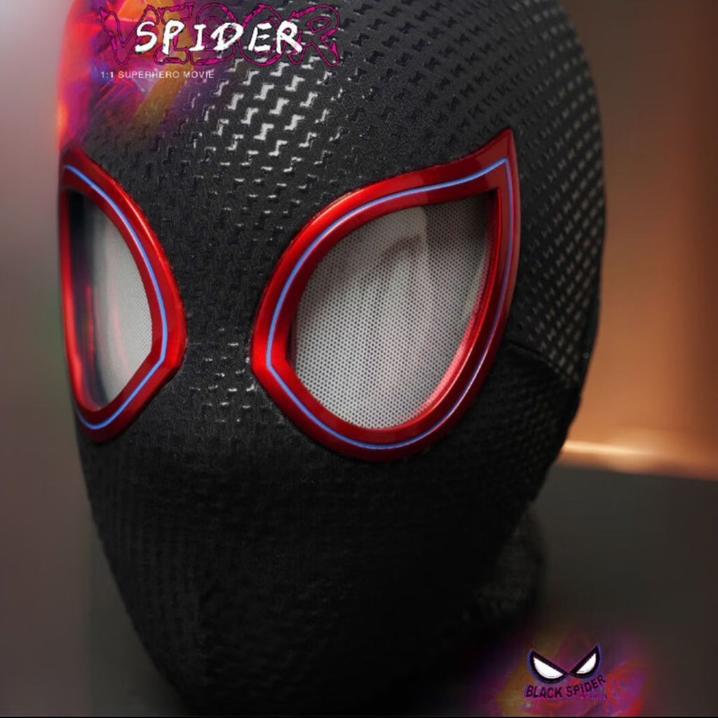 Sci-Fi Electric Blink Head Mask with Movable Light-Up Eyes | Remote Control Cosplay Full Head Helmet for Halloween Party