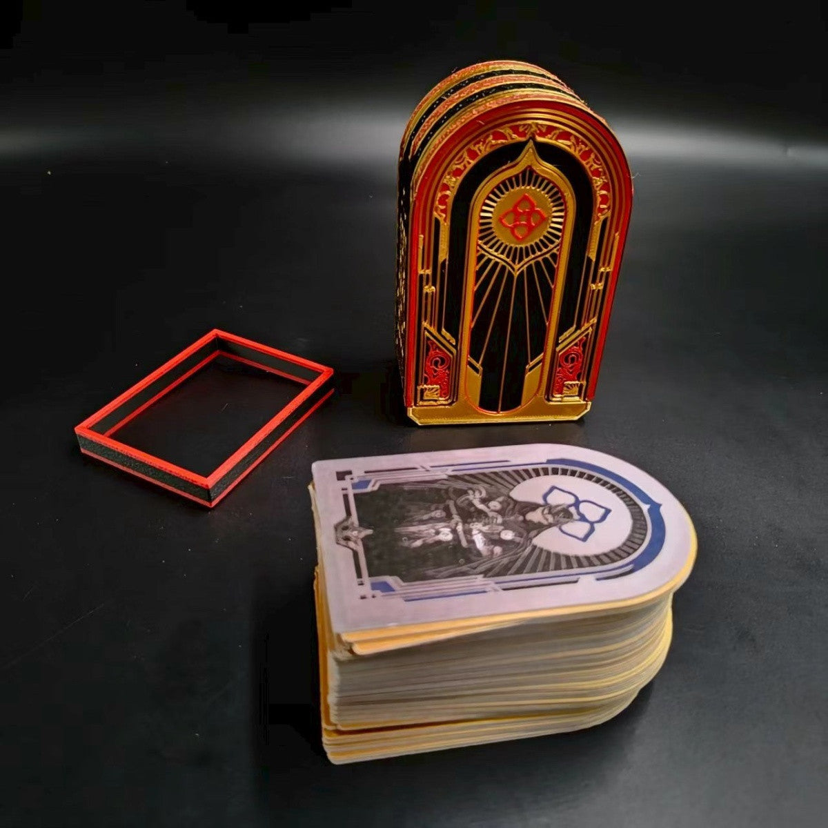 3D Printed Card Storage Box, PLA Material, Action Game Style Deck Holder for Playing Cards, Collectible Card Organizer