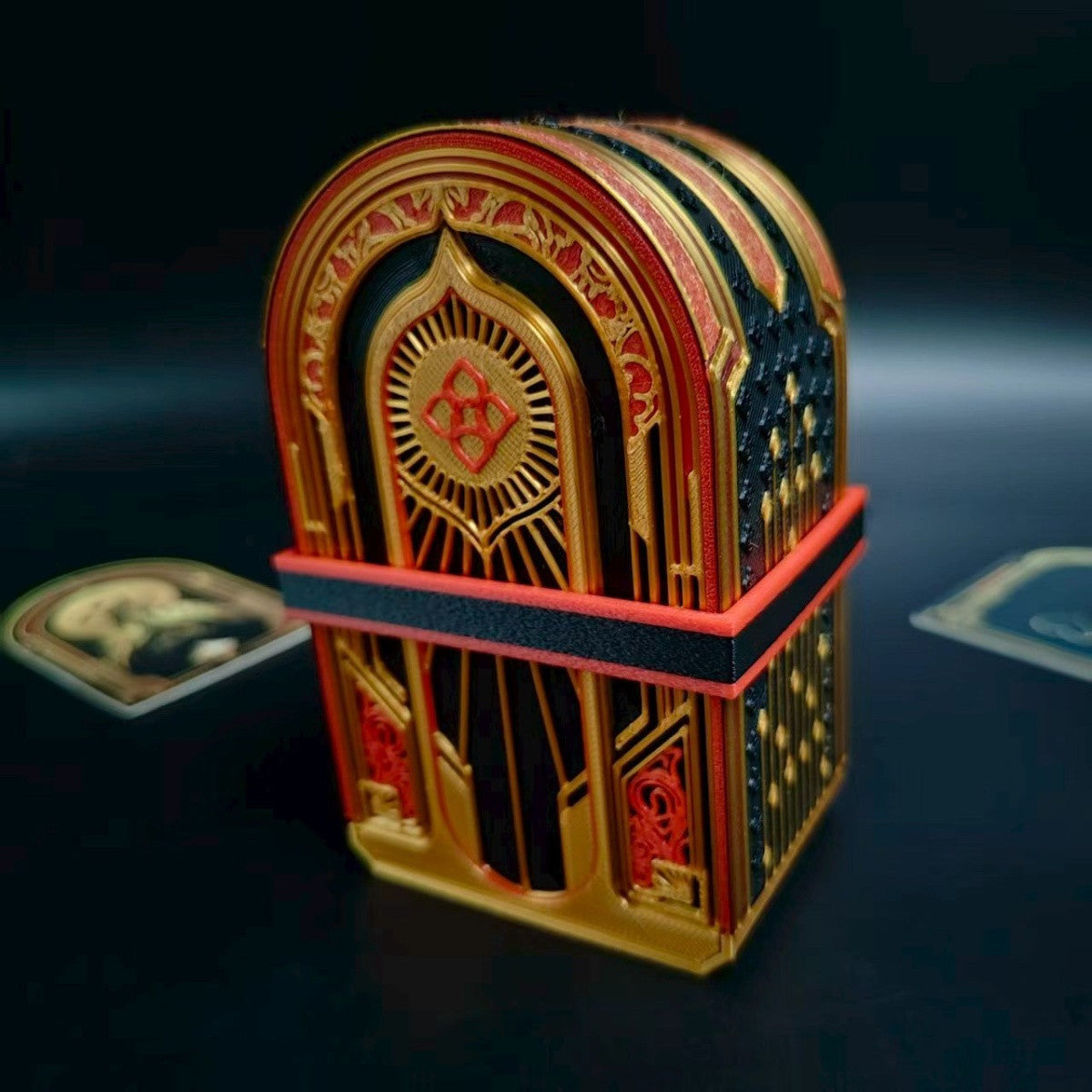 3D Printed Card Storage Box, PLA Material, Action Game Style Deck Holder for Playing Cards, Collectible Card Organizer