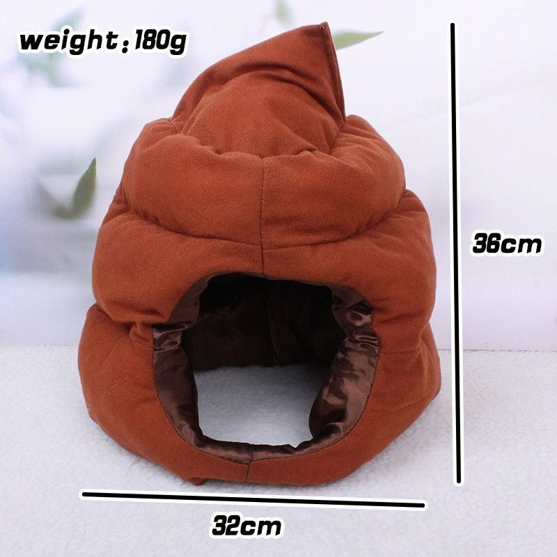 Funny Poop Emoji Head Mask, Halloween Full Head Cosplay Hat, Party Novelty Costume Headwear
