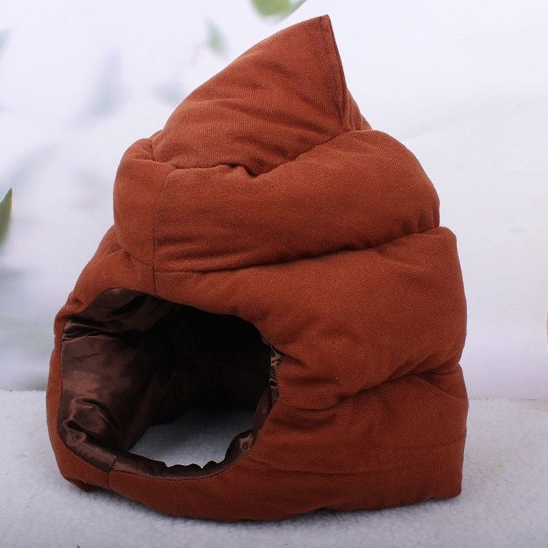 Funny Poop Emoji Head Mask, Halloween Full Head Cosplay Hat, Party Novelty Costume Headwear