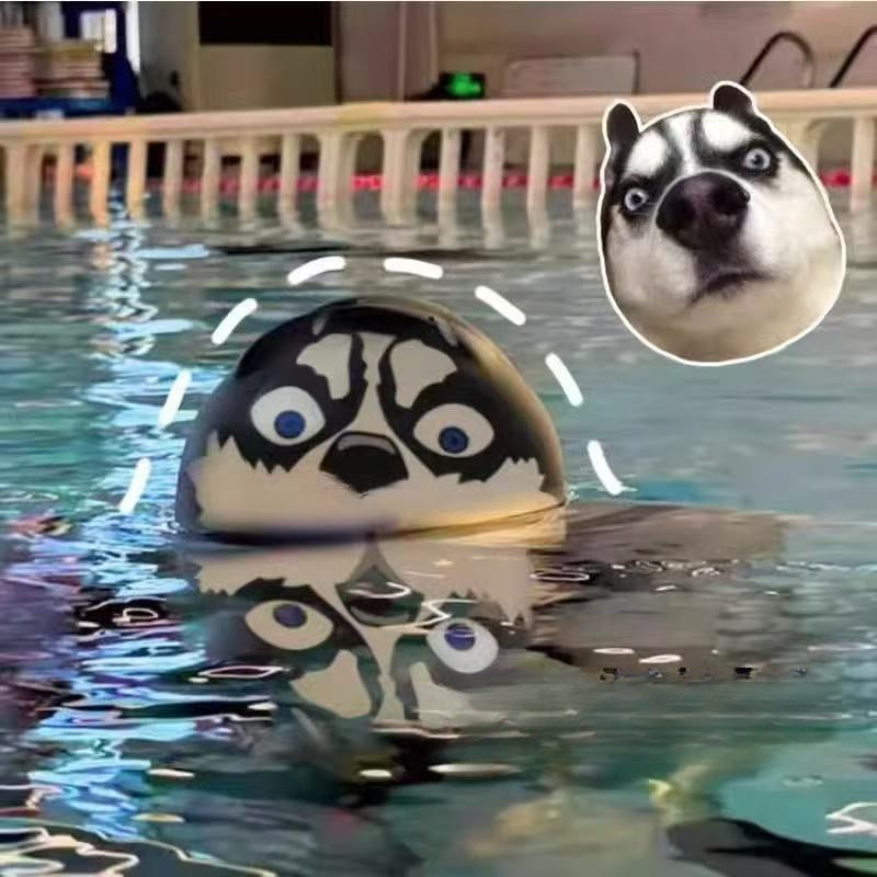 Creative Silicone Swim Cap, Funny Cartoon Silicone Swim Cap, Cute Animal Printed Waterproof Swimming Hat